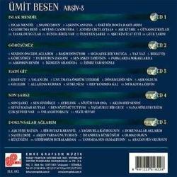 Ümit Besen - Arşiv 3 - (5 CD 59 Şarkı) (CD) ISLAK MENDİL GÖRÜŞÜRÜZ HADİ GİT SON ŞARKI DOKUNSALAR AĞLAYACAĞIM AÇILMAMIŞ