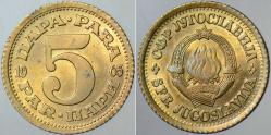 YUGOSLAVYA 5 PARA 1965. TİTO DÖNEMİ. ÇİL(-) KONDİSYON.