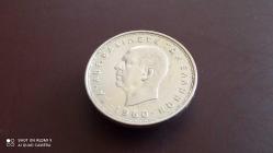 20 DRAHMİ 1960 YUNANİSTAN; GÜMÜŞ