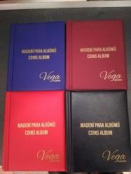 VEGA marka 120 cepli madeni para saklama albümü, küçük boy