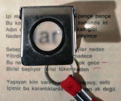 Lup Metal 9x 1 cm Taşınabilir  Büyüteç (Alman Malı-Bayer Firması- Kullanılmıştır)
