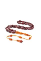 Antika - Ahmet Emin Yapımı Arpa Kesim Osmanlı Vişne Sıkma Kehribar Tesbih - kitantik - kitaLog