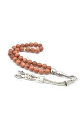 Hakiki Doğal Turuncu Yıldız Taşı Tesbih 8 Mm