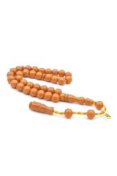 Hakkı Usta İmzalı Küre Kesim Bilek Boy Turuncu Sıkma Kehribar Tesbih