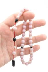 Şükrü Baba İmzalı Küre Kesim Beyaz Katalin Tesbih