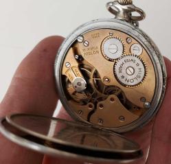 İSVİÇRE HISLON MARKA ORİJİNAL AKTİF KURMALI KÖSTEKLİ CEP SAATİ 1H1SS1A ÇOK TEMİZ