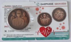 2022 KORONAVİRÜS DARPHANE  HATIRA PARASI BRONZ 2.5 LİRA SERTİFİKALI