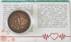2022 KORONAVİRÜS DARPHANE  HATIRA PARASI BRONZ 2.5 LİRA SERTİFİKALI