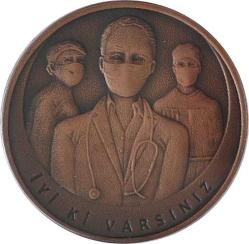 2022 KORONAVİRÜS DARPHANE  HATIRA PARASI BRONZ 2.5 LİRA SERTİFİKALI