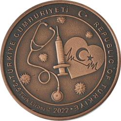 2022 KORONAVİRÜS DARPHANE  HATIRA PARASI BRONZ 2.5 LİRA SERTİFİKALI
