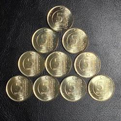 2018 YILI 5 KURUŞ 10 LU SET ÇİL  TCM 4727