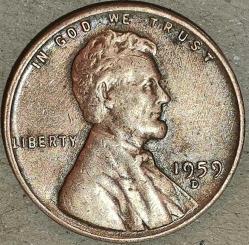 AMERİKA 1959 D   1 CENT