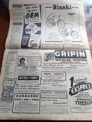 Cumhuriyet Gazetesi - 24 Haziran 1947 - Eyvah Kabul Etti Yazan Nadir Nadi Başmakale - Rusya Konferansa İştirak Ediyor - Atatürk'e Karşı Yapılan Saygısızca Neşriyatı Hem CHP'liler Hem Demokrat Partililer İzmir'de Ayrı Ayrı Telin Etti Fotoğraf - Amerikan Yardımı İçin Ankara'da Müzakere Bitti - Bursa'da Dünkü Miting - Kıymetli İlim Adamı Halit Tekin Vefat Etti - Türk Hava Kurumu Onuncu Kurultayı Fotoğrafı - Lütfi Kırdar Londra Radyosunda - Celep ve Kasaplar Belediye İle Halka Meydan Okuyorlar - Gelir Vergisi Niçin Bize Uymaz Yazan Ahmet Hamdi Başar - Adak Yazan Kemal Ragıp Yazı Dizisi - İnsanın Kuvveti Yazan Burhan Felek Köşe Yazısı - Ayda Sönmez Ve İsmail Dümbüllü Tiyatrosu Suadiye Çınardibi Bahçesinde - Bianki Bisikletleri - Bayan Rikkat Uyanık Suadiye Plaj Gazinosunda - Bugünkü Radyo Programı - Bulmaca - Borsa - Gem Traş Bıçağı Ve Makinesi - Mazon Meyva Tuzu