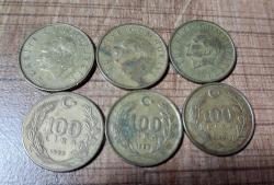 1989-1991 Turkiye 100 Lira Madeni Para