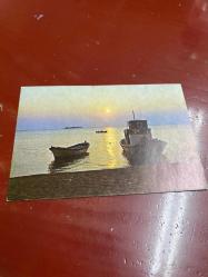 Avşa adasında gün batımı  keskin color  kartpostalı 15x10.5 ebatında