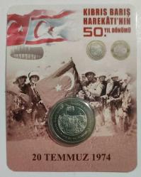 5 TL 2024 KIBRIS BARIŞ HAREKATI ÖZEL KAPLAMASINDA ÇİL +