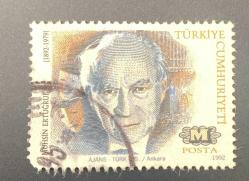 Türk Pulu - Turkish Stamp - Postadan Geçmiş Pul Filateli -  DAMGALI - MUHSİN ERTUĞRUL ( 1892-1979)TEMALI PUL ,1992 - Türkiye Cumhuriyeti - NOSTALJİK DOĞUM GÜNÜ HEDİYESİ