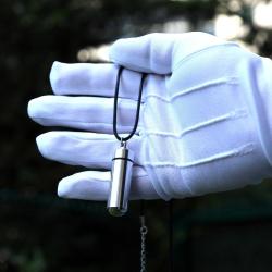 Dilek Kolyesi İlaç Dua Not Kül Muska Saklama Kapsül Paslanmaz Alüminyum Kolye 50cm Siyah Deri Kayış