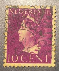 Hollanda Pulu - Nederland Stamp - Postadan Geçmiş Pul Filateli - 1946 Damgalı - KRALİÇE WILHELMİNA TEMALI PUL, 10 PARA - YABANCI PULLAR -NOSTALJİK DOĞUM GÜNÜ HEDİYESİ