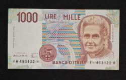 İtalya 1000 Lire 1990 ÇİL KAĞIT PARA