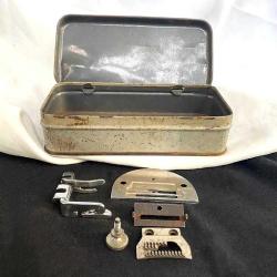 1960 Amerika, SINGER Orijinal Dikiş Makinesi Metal Kutu ve Aksesuarları