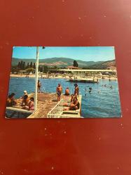 Erdek m.k.e. Kampı plajı keskin color   kartpostalı 15.5x10.5 ebatında