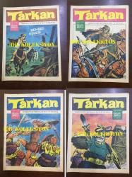 TARKAN ÇİZGİ ROMAN SERİSİ SETİ, HAFTALIK MECMUA (DERGİ)  - SEZGİN BURAK, İLK BASKI - 1971, 7-8-9-10. SAYILAR, TOPLAM 4 SAYI SET HALİNDE - DEHŞET KULESİ, 6 OCAK 1971, 13 OCAK 1971, 20 OCAK 1971, 27 OCAK 1971 - TARİHE ÜN SALMIŞ TÜRKLER, ''HÜSEYİN PAŞA'' ''GEDİK AHMET PAŞA'' ''CENGİZ HAN'' - HİPPİ KRALI PİPPİ