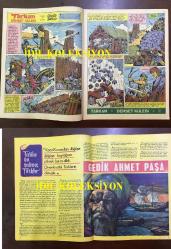 TARKAN ÇİZGİ ROMAN SERİSİ SETİ, HAFTALIK MECMUA (DERGİ)  - SEZGİN BURAK, İLK BASKI - 1971, 7-8-9-10. SAYILAR, TOPLAM 4 SAYI SET HALİNDE - DEHŞET KULESİ, 6 OCAK 1971, 13 OCAK 1971, 20 OCAK 1971, 27 OCAK 1971 - TARİHE ÜN SALMIŞ TÜRKLER, ''HÜSEYİN PAŞA'' ''GEDİK AHMET PAŞA'' ''CENGİZ HAN'' - HİPPİ KRALI PİPPİ