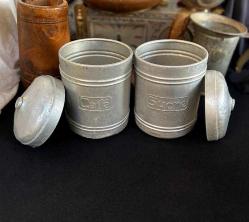 1950 Fransa, Alüminyum Kahve Şekerlik Seti