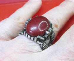 ViNTaGe  AKİK TaŞLı GÜMÜŞ ERKEK YüZüĞü....925 Ayar