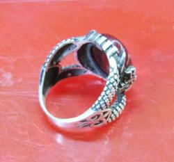 ViNTaGe  AKİK TaŞLı GÜMÜŞ ERKEK YüZüĞü....925 Ayar