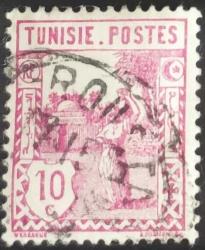 +++ TUNUS SU TAŞIYAN KADIN    1926    10C    - DAMGALI