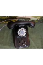 Siemen halske antika çevirmeli metal telefon