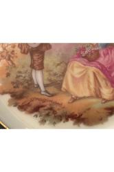 Fransız Limoges porselen dekor duvar tabagi 18,5 cm çapında