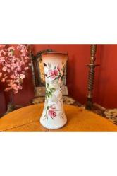 İtalyan El boyama Opalin vazo 18 cm boyunda 7 cm çapında