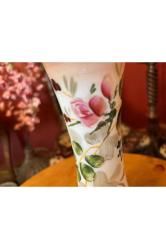 İtalyan El boyama Opalin vazo 18 cm boyunda 7 cm çapında