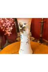 İtalyan El boyama Opalin vazo 18 cm boyunda 7 cm çapında