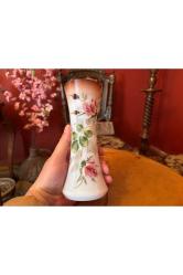 İtalyan El boyama Opalin vazo 18 cm boyunda 7 cm çapında