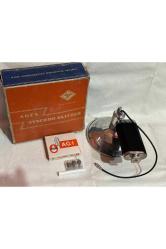 agfa synchro blitzer - yelpaze flaş ve lambaları kutusunda