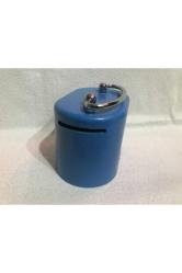 iş bankası plastik mavi kumbara karton kutusunda