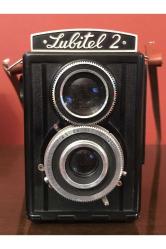 lubitel 2 antika fotoğraf makinesi - deri kılıfında
