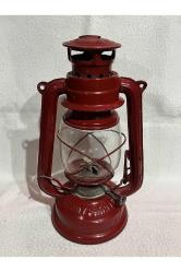 ANTİKA ESKİ ÇİN KIRMIZI GEMİCİ FENERİ 26CM