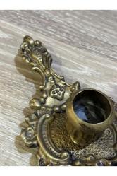 Avrupa pirinç şinanay mumluk şamdan 16 cm x 8 cm x 5 cm ölçülerinde