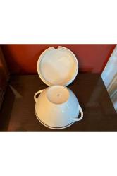 1970 ler sümerbank yarımca porselen - çorbalık 25 cm x 15 cm ölçülerinde