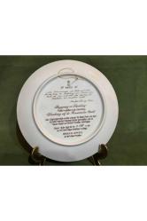 1991 alman kaiser limitli üretim porselen duvar tabagi tabak 19,5 cm çapında