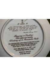 1991 alman kaiser limitli üretim porselen duvar tabagi tabak 19,5 cm çapında