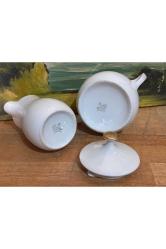 bareuther bavaria porselen şekerlik ve sütlük takımı - şekerlik 10 cm sütlük 9,5 cm boyunda