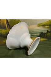 limoges rehausse main el boyama porselen sunumluk şekerlik - 18,5 cm çapında 11,5 cm yüksekliğinde