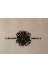 Limoges 27 cm çapında el boyaması porselen sunumluk