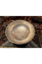 Avrupa dövme bakır sunumluk 23 cm çapında 12 cm yüksekliğinde